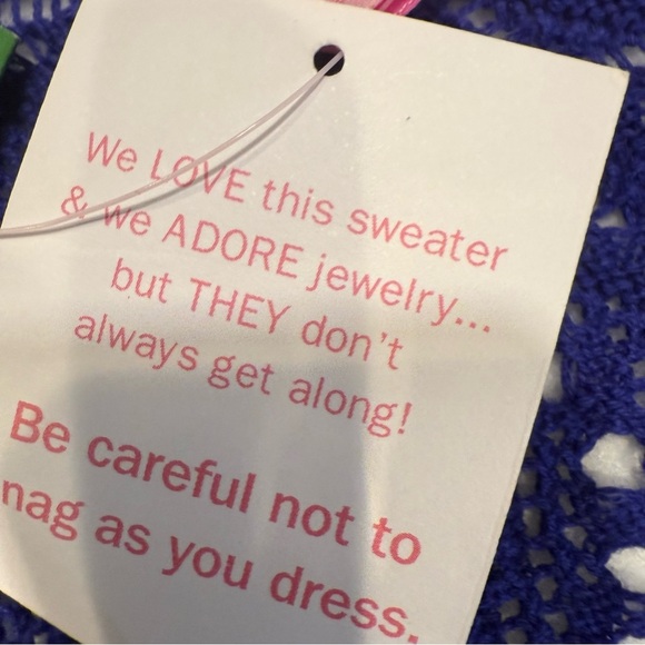 Lilly Pulitzer Royal Blue Dress Crochet Cotton Scoop Neck  Short Sleeve Sz S NEW - Picture 6 of 12